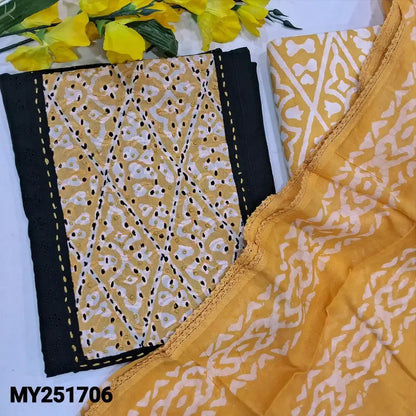 Black schiffli embroidered cotton salwar material my251706-Neidhal