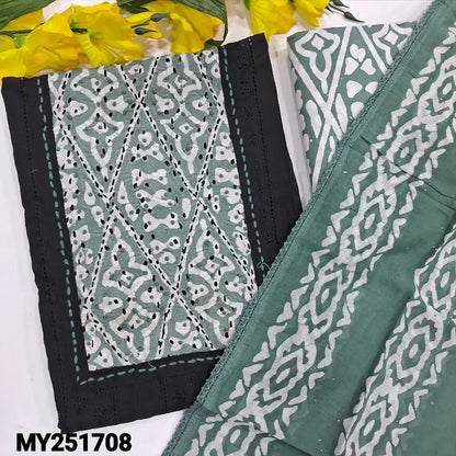 Black schiffli embroidered cotton salwar material my251708-Neidhal