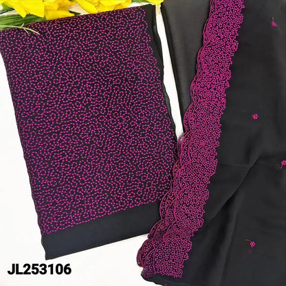 Black semi georgette salwar material jl253106-Neidhal