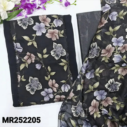 Black semi georgette salwar material mr252205-Neidhal