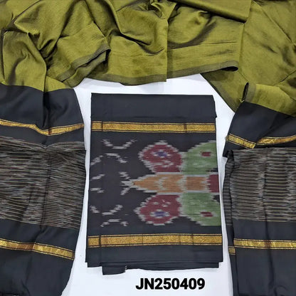 Black silk cotton salwar material jn250409-Neidhal