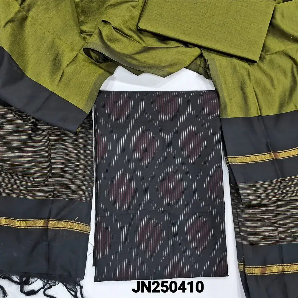 Black silk cotton salwar material jn250410-Neidhal