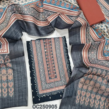 Black silk cotton salwar material OC250905-Neidhal