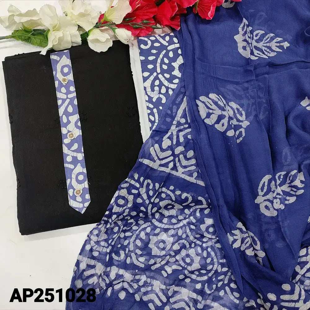 Black soft cotton salwar material ap251028-Neidhal