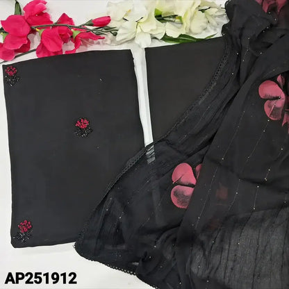 Black soft silk cotton salwar material ap251912-Neidhal