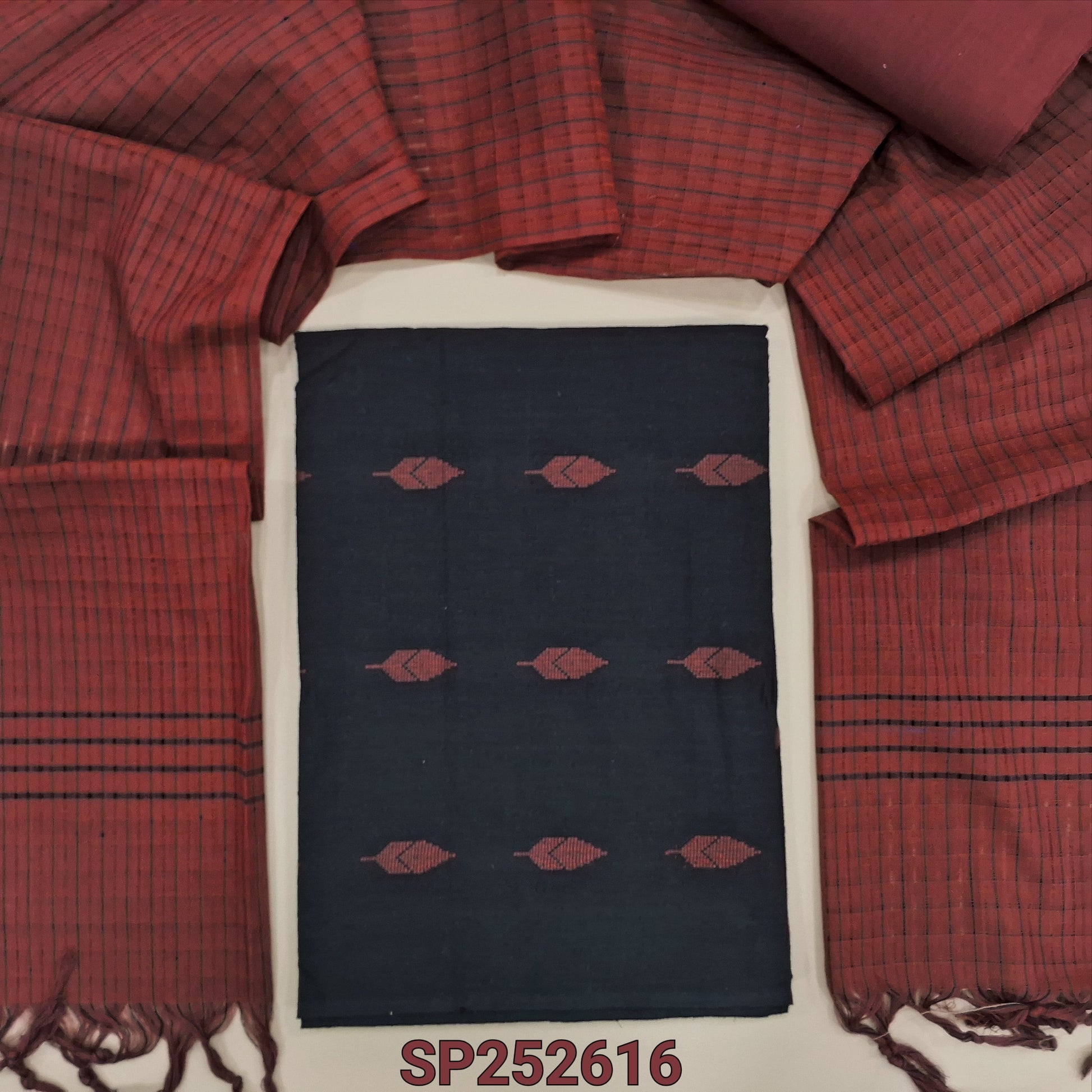 Black south handloom cotton salwar material SP252616-Neidhal