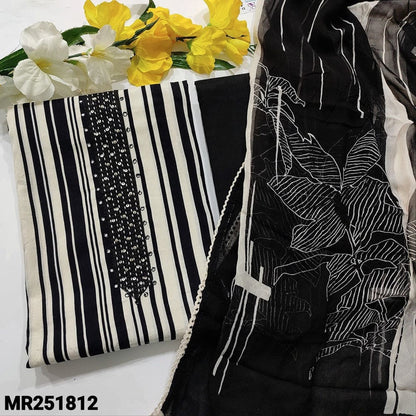 Black white soft cotton salwar material mr251812-Neidhall