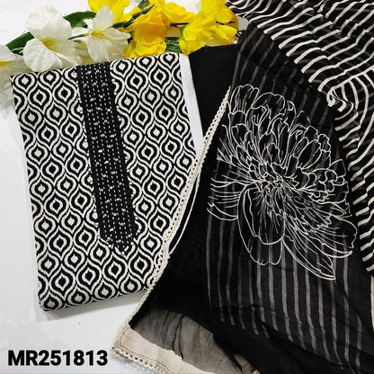 Black white soft cotton salwar material mr251813-Neidhal