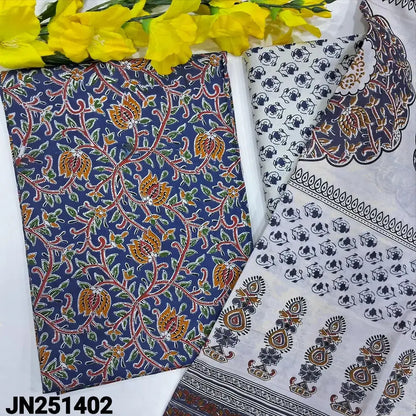 Blue base printed pure cotton salwar material jn251402-Neidhal