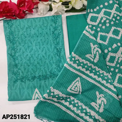 Blue Batik Dyed Jacquard Cotton Salwar Material AP251821 - Neidhal