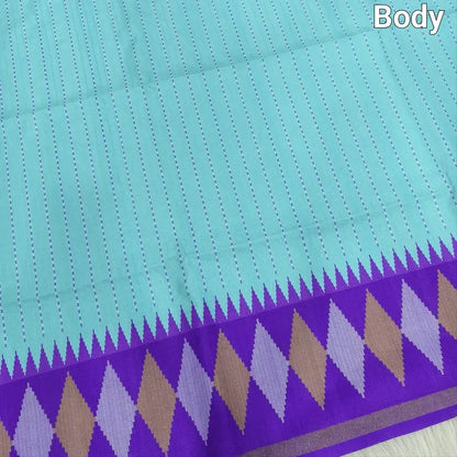 Blue chappa silk saree ns128-Neidhal