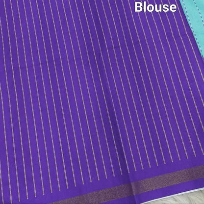 Blue chappa silk saree ns128-Neidhal