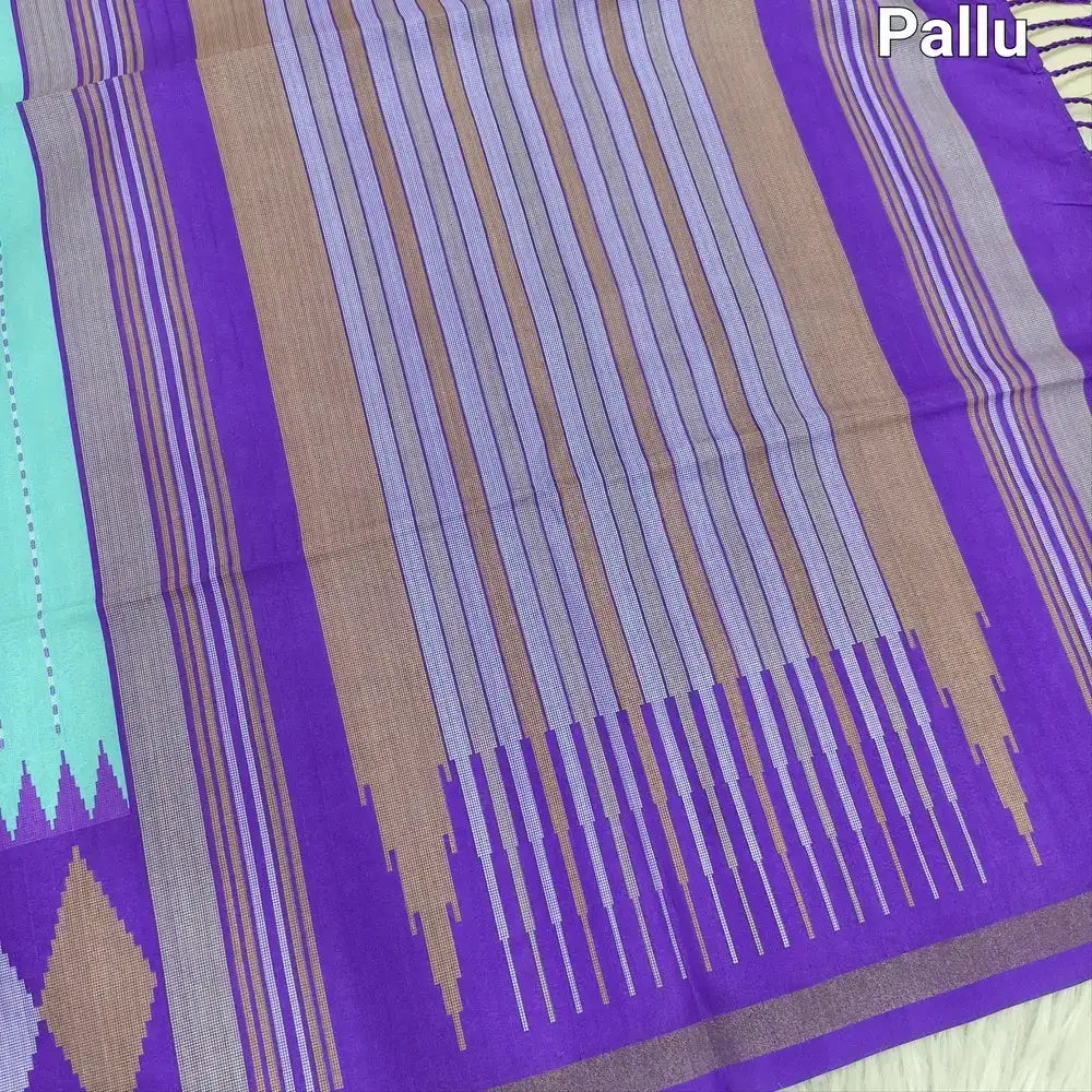 Blue chappa silk saree ns128-Neidhal