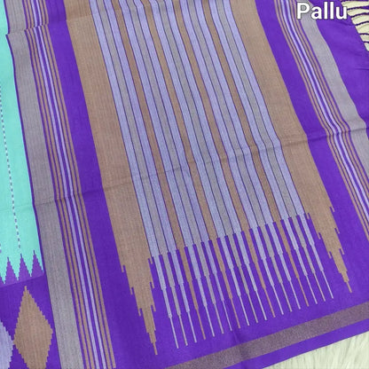 Blue chappa silk saree ns128-Neidhal