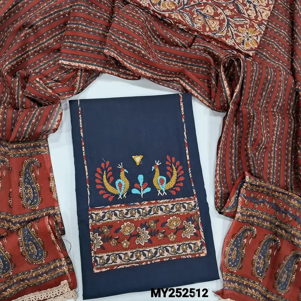 Blue cotton salwar material my252512-Neidhal