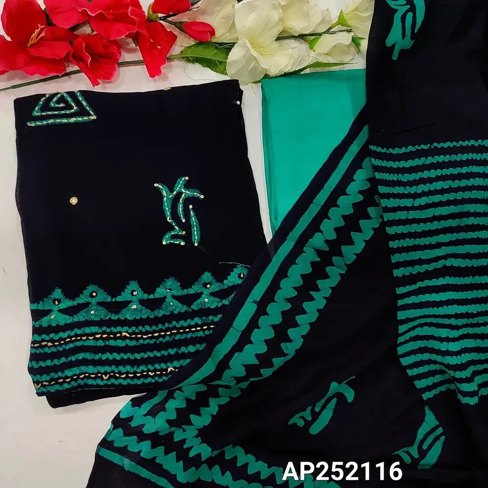 Blue Crepe Georgette Salwar Material AP252116 - Neidhal