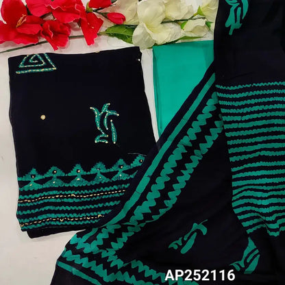 Blue Crepe Georgette Salwar Material AP252116 - Neidhal