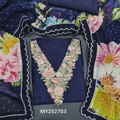 Blue designer dola silk salwar material my252703-Neidhal