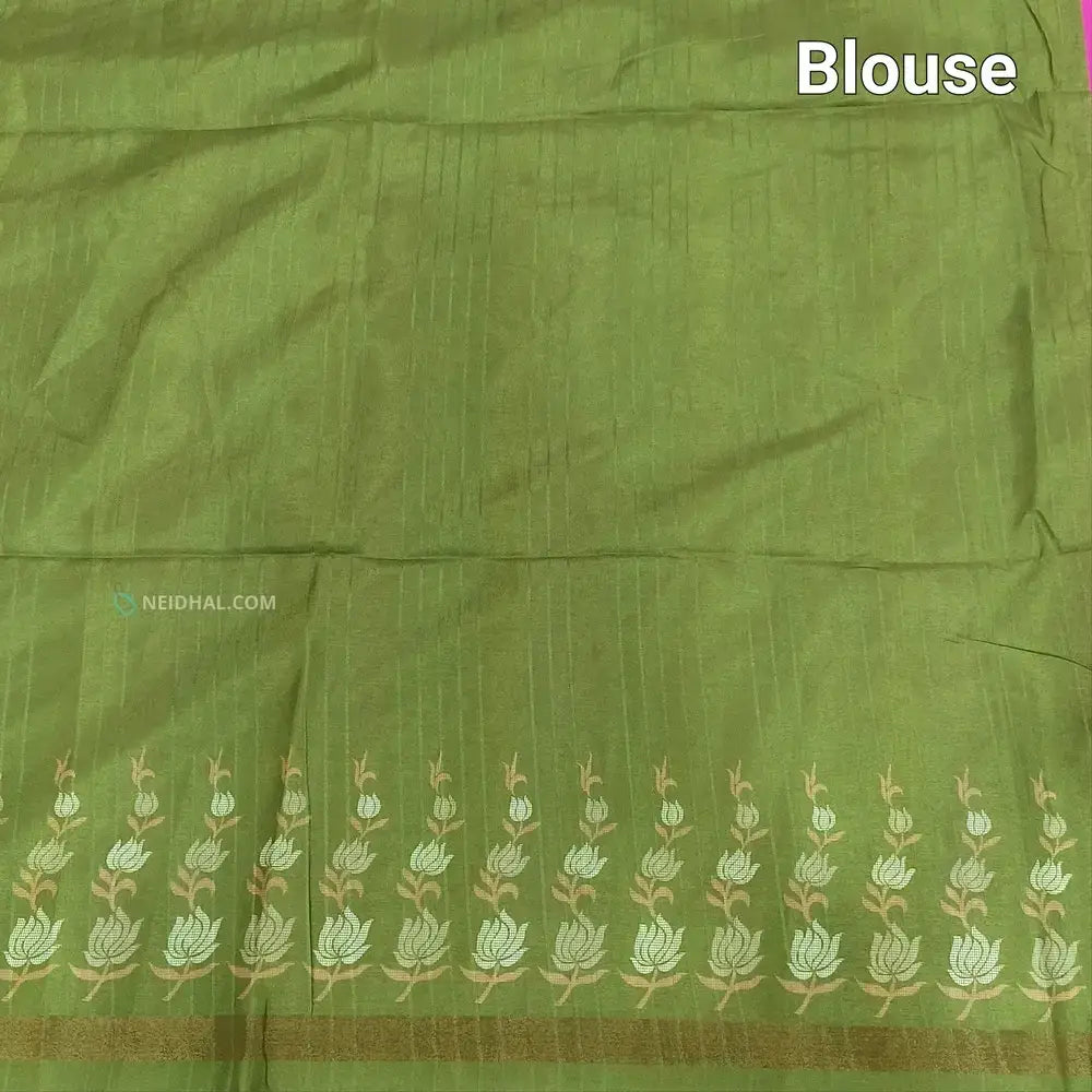 Blue digital printed fancy chappa silk saree ns163-Neidhal