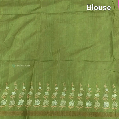 Blue digital printed fancy chappa silk saree ns163-Neidhal