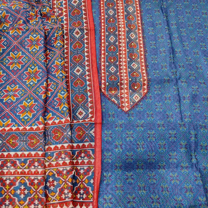 Blue digital printed silk cotton salwar material ap252903-Neidhal