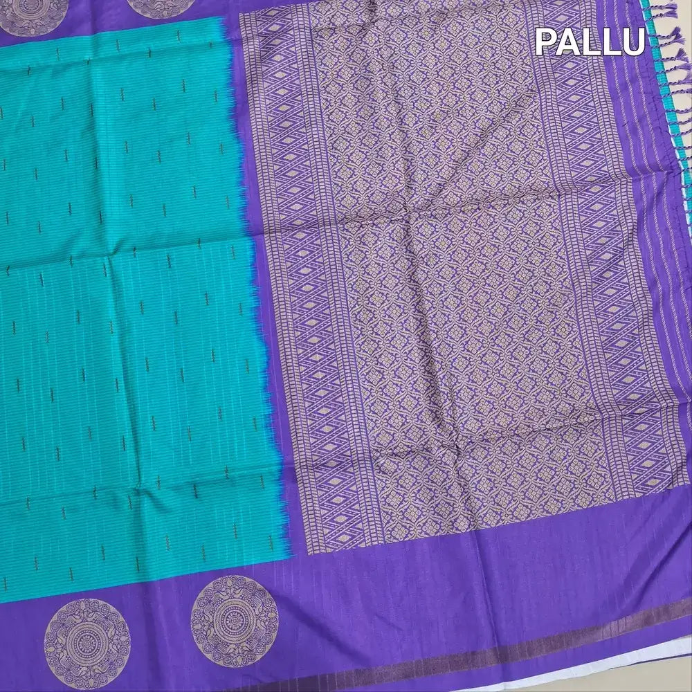 Blue fancy chappa silk saree ns191-Neidhal