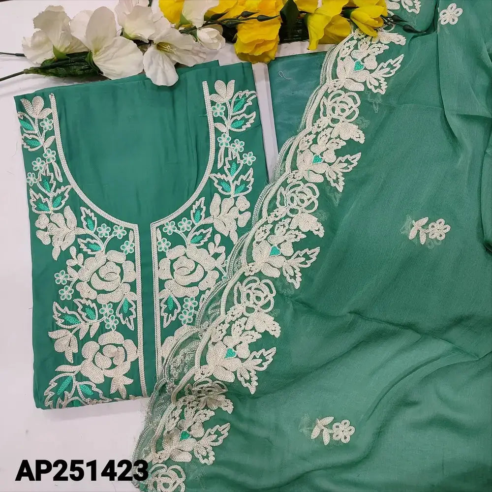 Blue fancy silk cotton salwar material ap251423-Neidhal