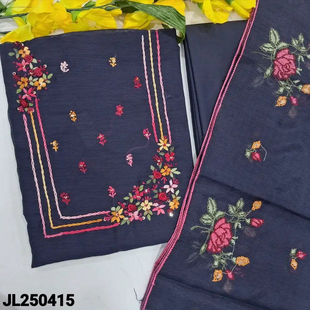 Blue fancy silk cotton salwar material jl250415-Neidhal