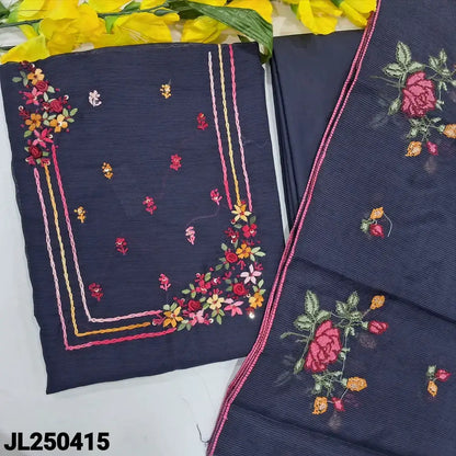 Blue fancy silk cotton salwar material jl250415-Neidhal