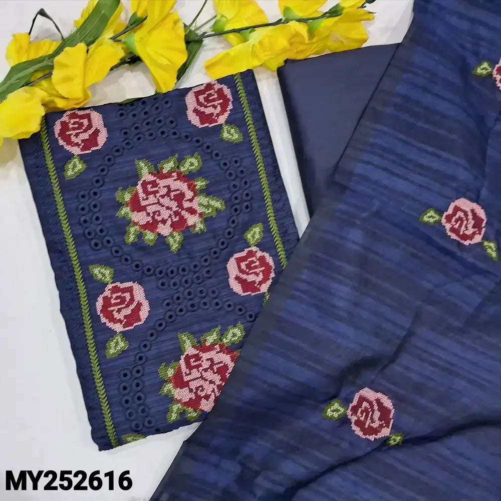 Blue fancy silk cotton salwar material my252616-Neidhal