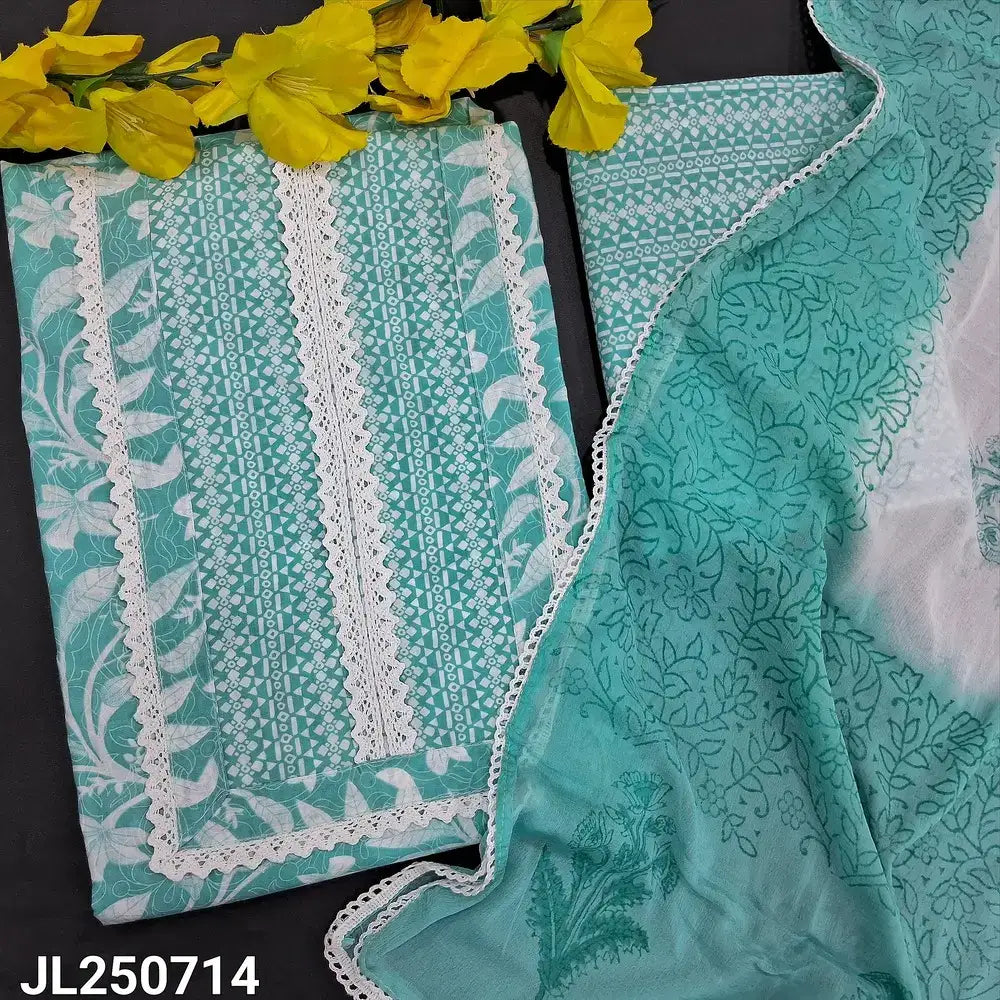 Blue floral printed cotton salwar material jl250714-Neidhal