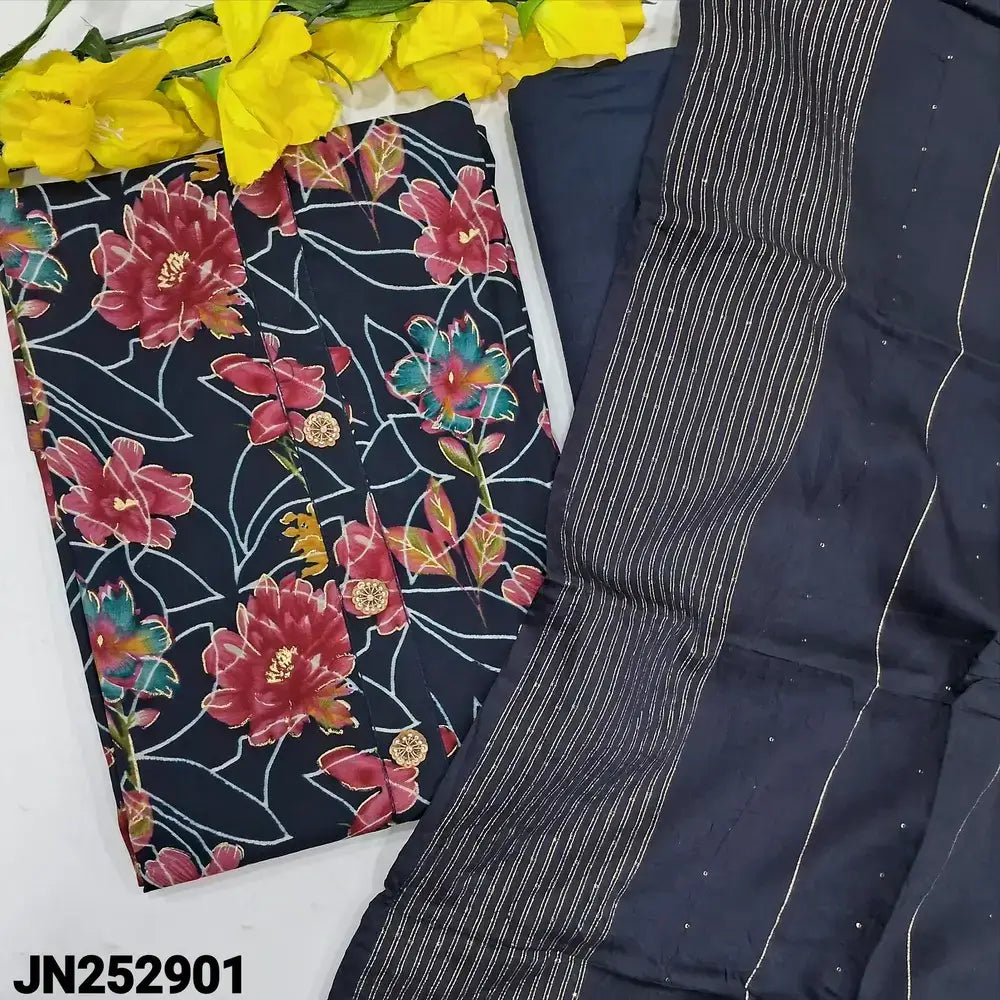 Blue floral printed modal maslin silk salwar jn252901-Neidhal