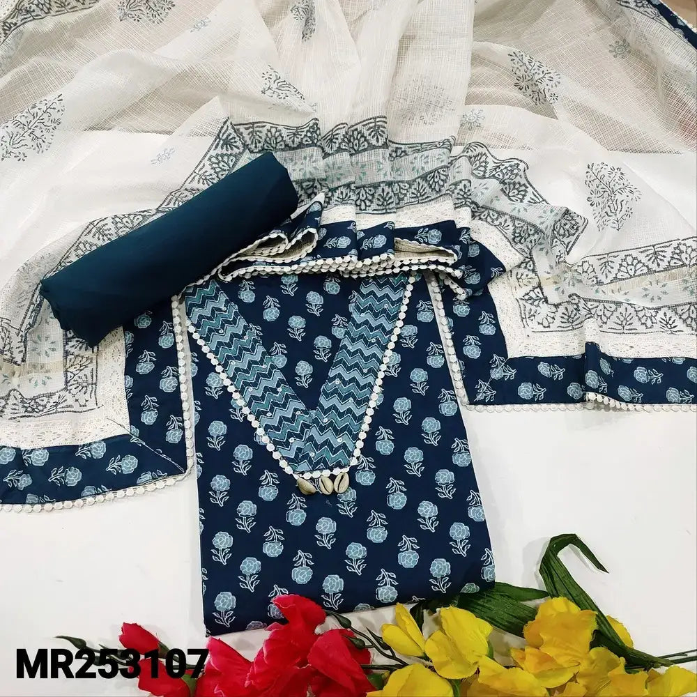 Blue floral printed soft cotton salwar material mr253107-Neidhal