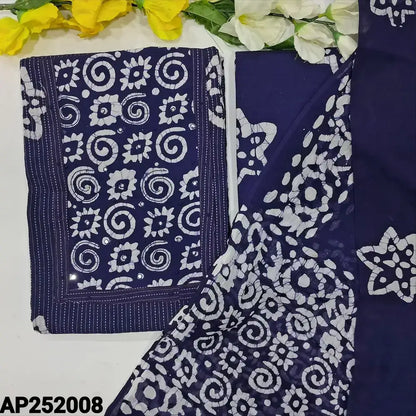 Blue kantha cotton salwar material ap252008-Neidhal