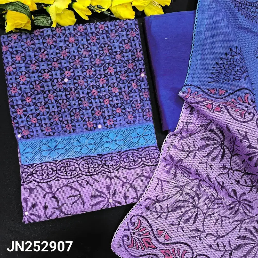 Blue lavender fancy kota salwar material jn252907-Neidhal