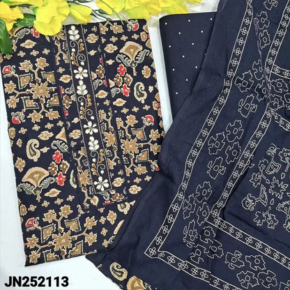 Blue patola printed cotton salwar material jn252113-Neidhal