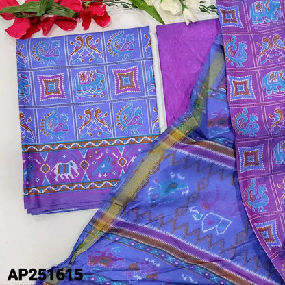 Blue patola printed fancy silk salwar material ap251615-Neidhal