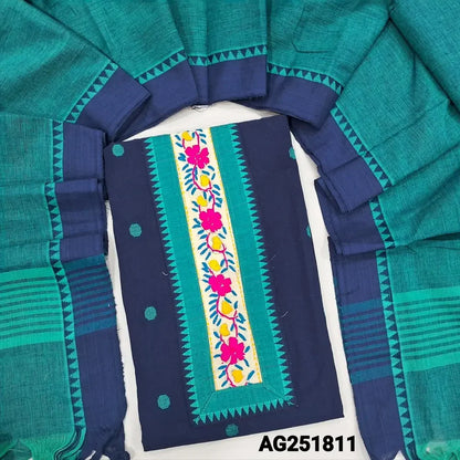 Blue premium handloom cotton salwar material ag251811 Neidhal