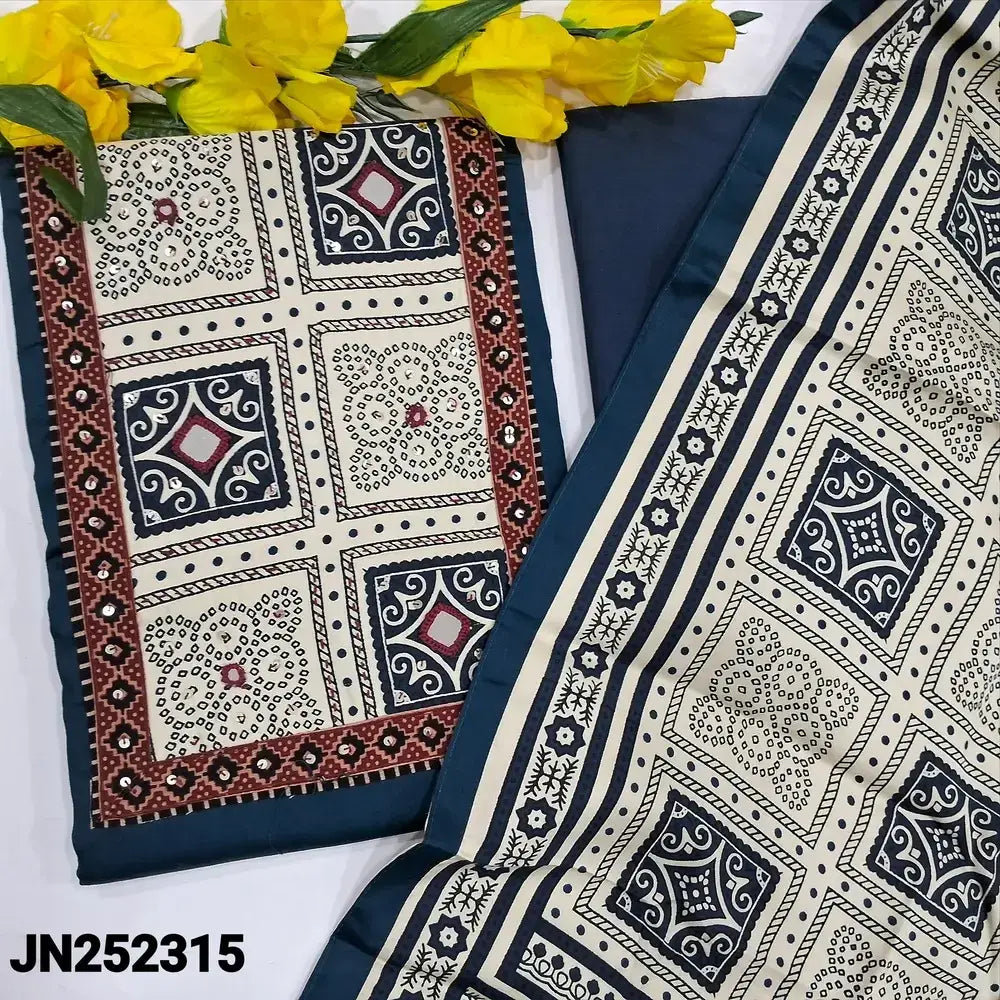 Blue premium satin cotton salwar material jn252315-Neidhal