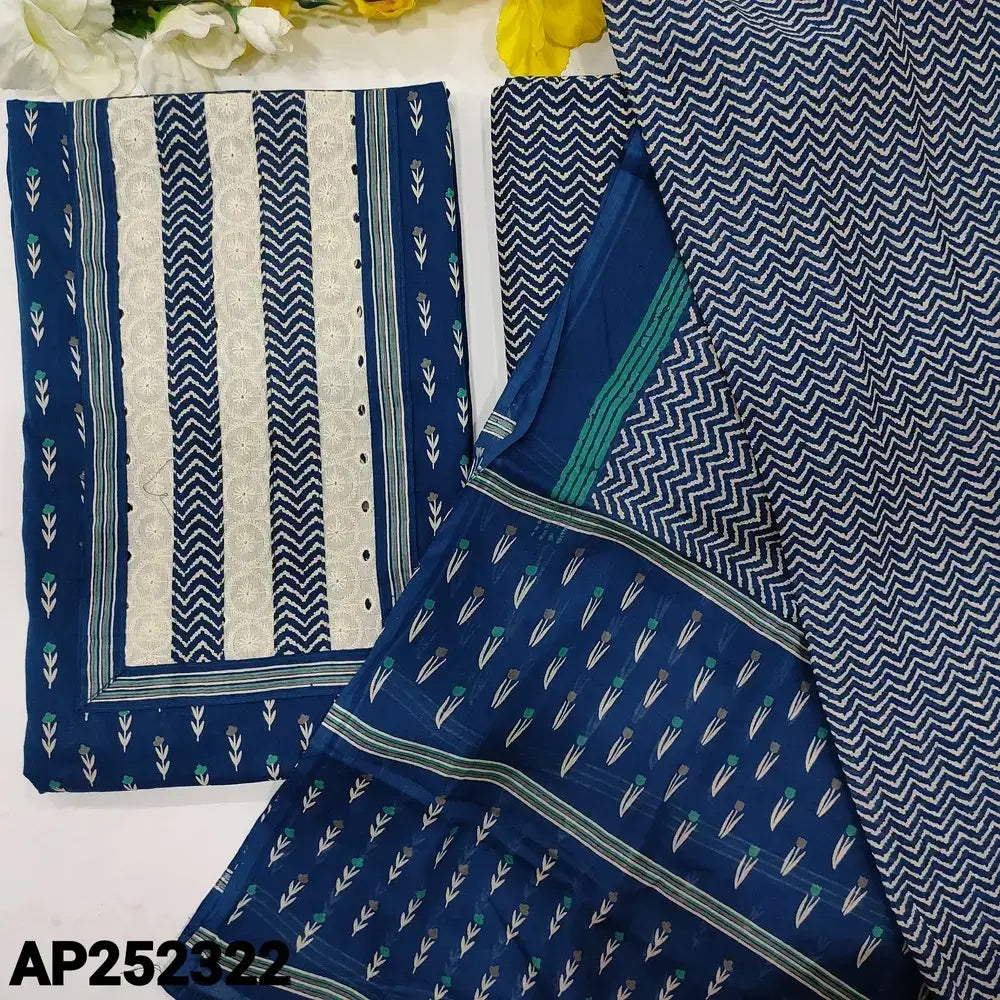 Blue printe soft cotton salwar material ap252322-Neidhal