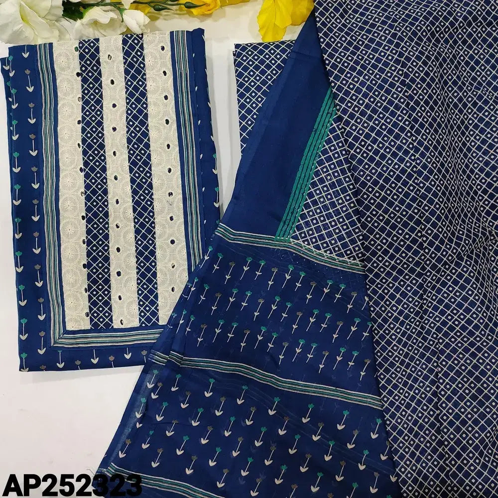 Blue printe soft cotton salwar material ap252323-Neidhal