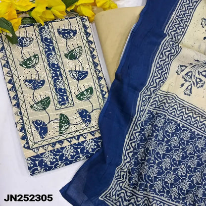 Blue printed cotton salwar material jn252305-Neidhal