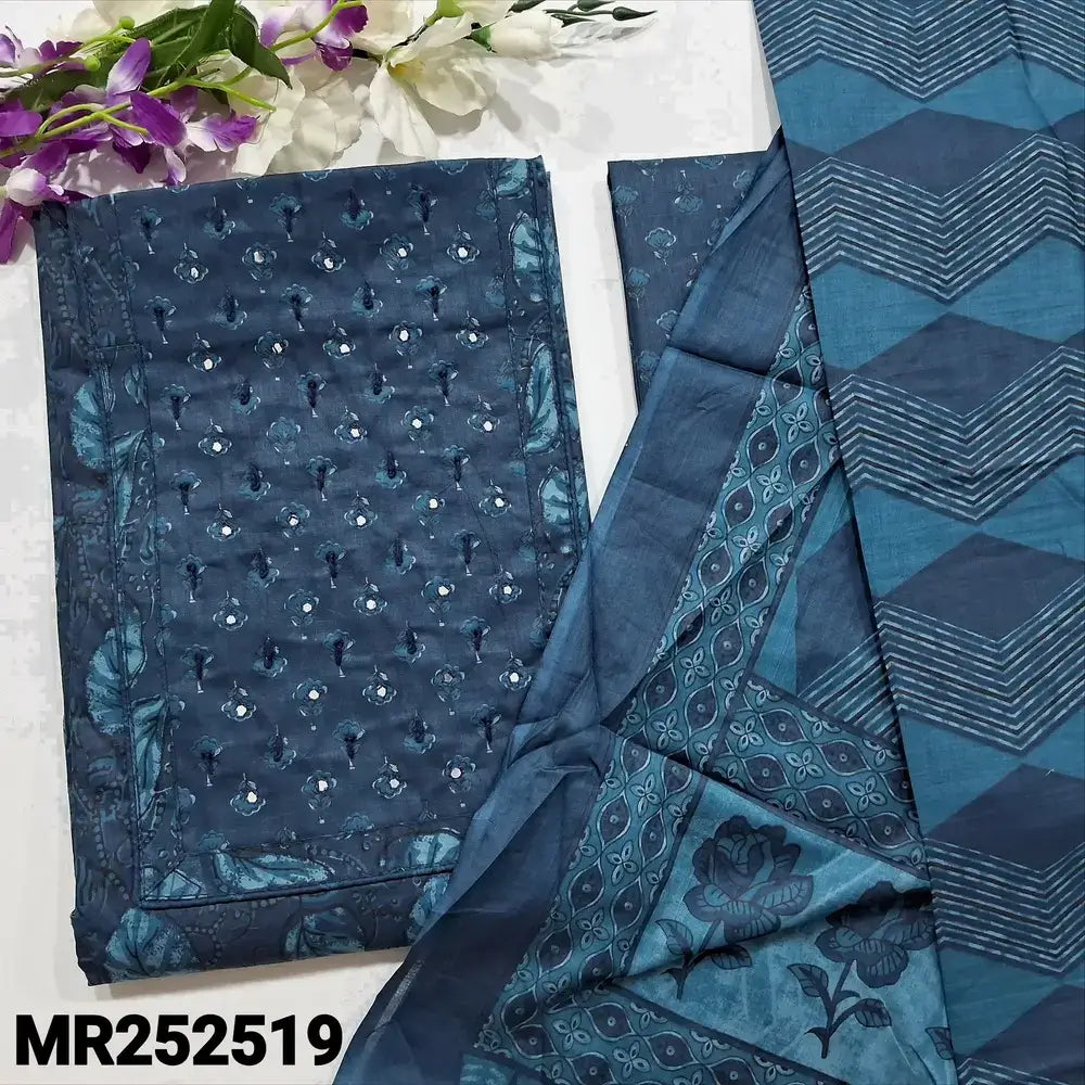 Blue printed cotton salwar material mr252519-Neidhal