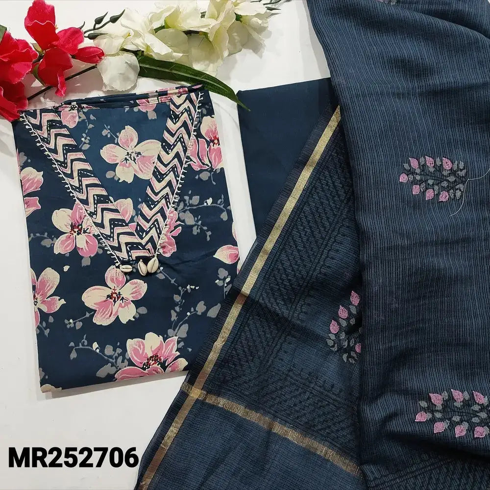 Blue printed cotton salwar material mr252706-Neidhal