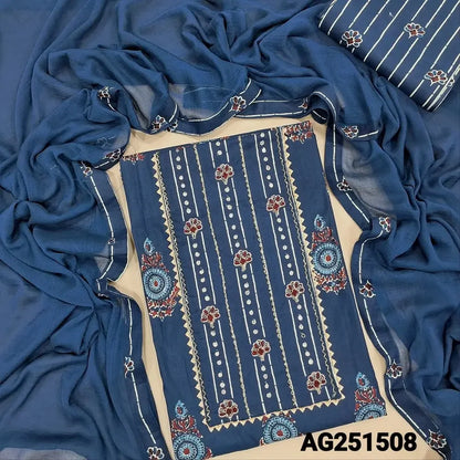 Blue printed pure cotton salwar material ag251508-Neidhal