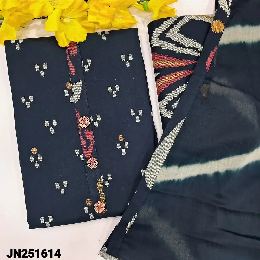 Blue printed pure cotton salwar material jn251614-Neidhal