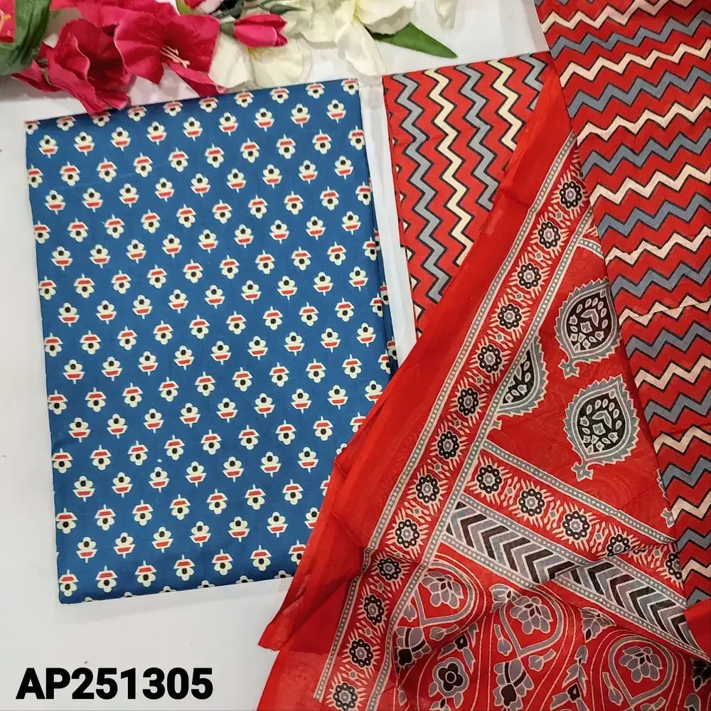 Blue printed soft cotton salwar material ap251305-Neidhal