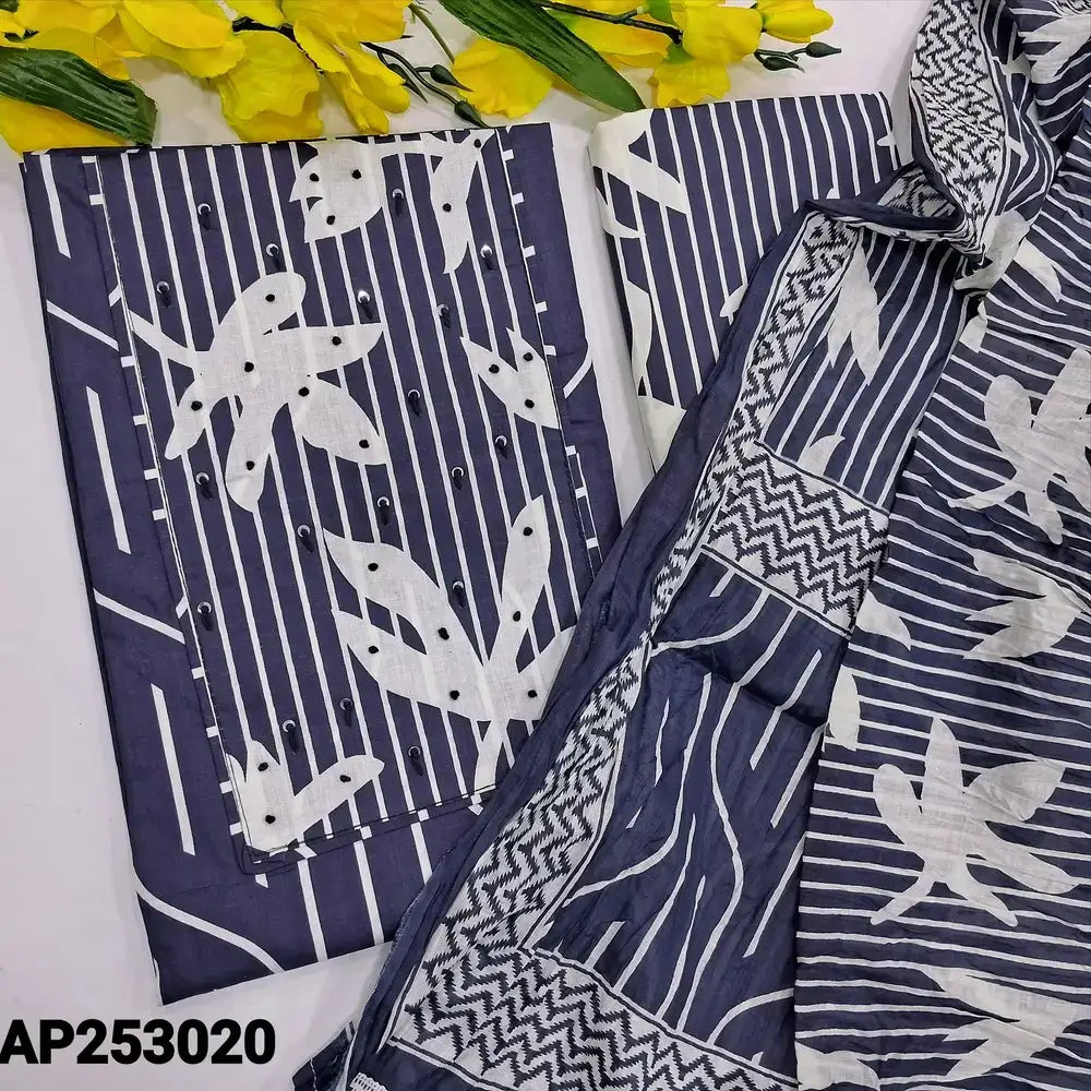 Blue printed soft cotton salwar material ap253020-Neidhal