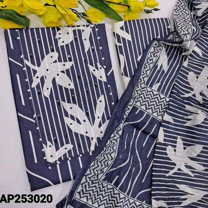 Blue printed soft cotton salwar material ap253020-Neidhal