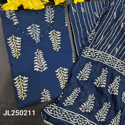Blue printed soft cotton salwar material jl250211-Neidhal